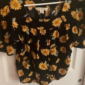 American Eagle Sunflower Crop Top